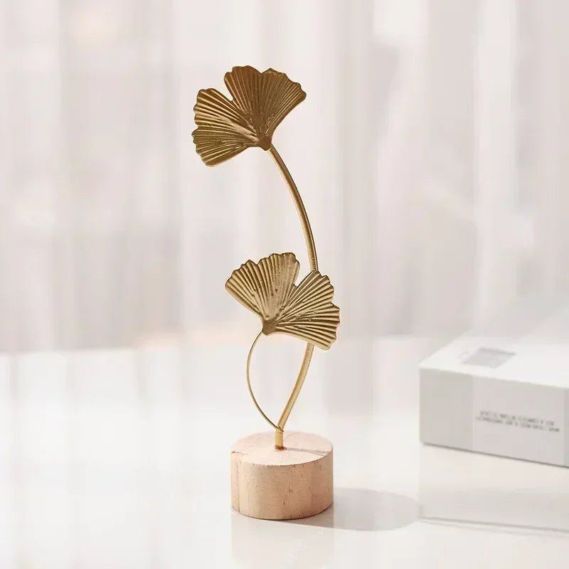 Nordic Style Iron Art Ginkgo Leaf Decoration