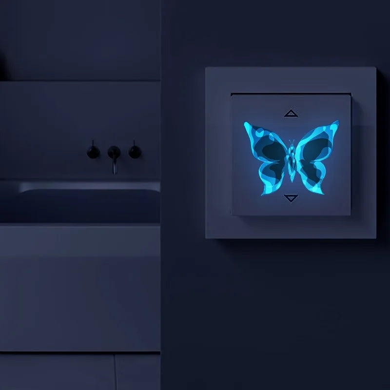 New Blue Glow-in-the-dark Butterfly Wall Stickers