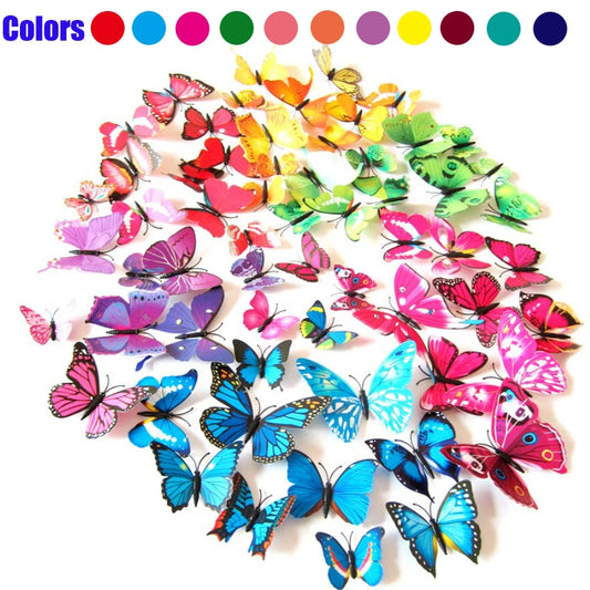 Fashion 3D Colorful Butterfly Creative Wall Sticker