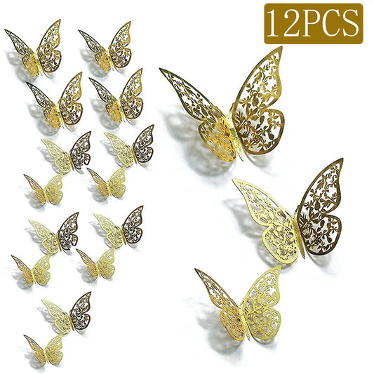 Fashion 3D Hollow Butterfly Creative Wall Sticker